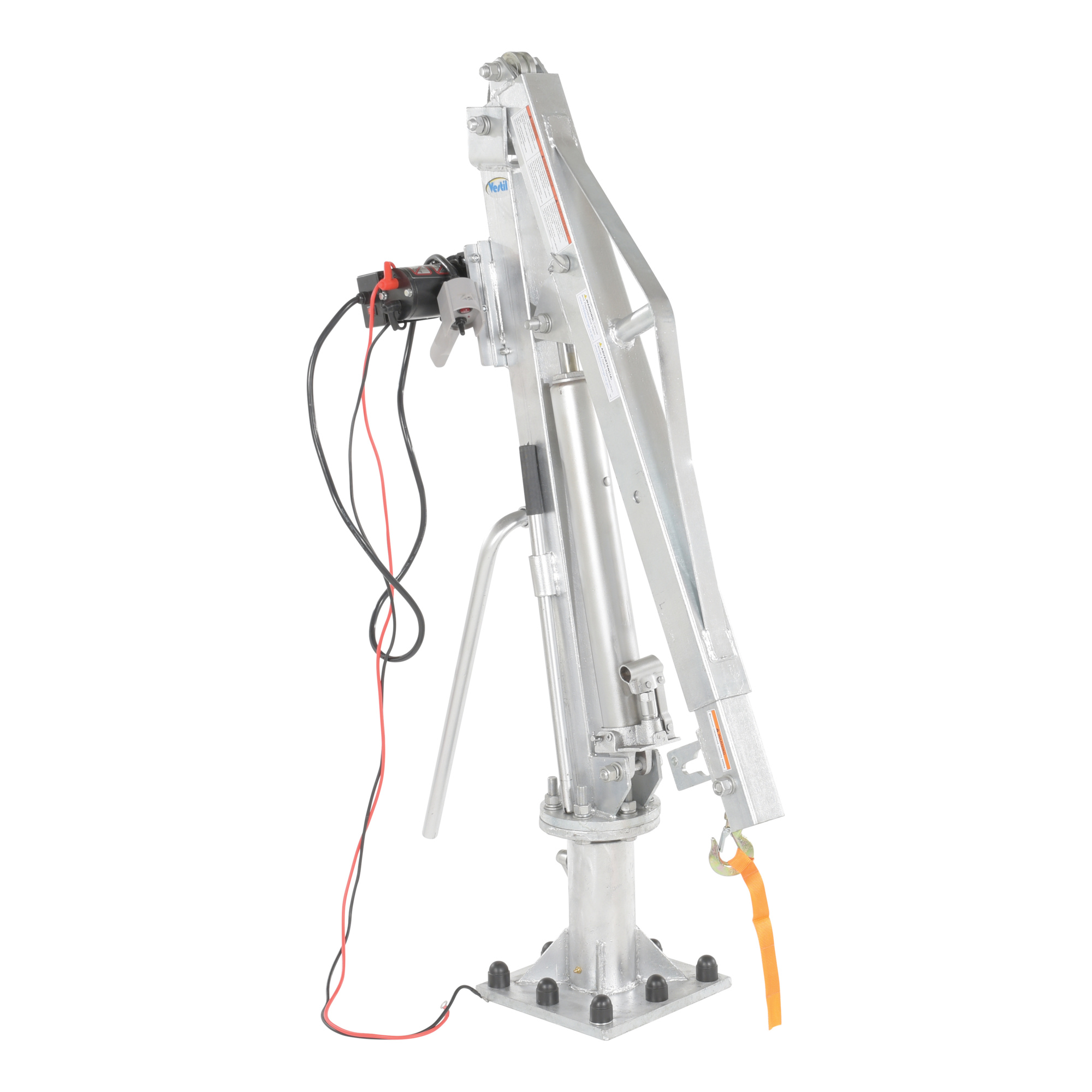 Vestil Galvanized DC Power Jib Crane - Floor Mount, 1000lb Capacity, 44in. Boom Length, Model# WTJ-4-G-DC